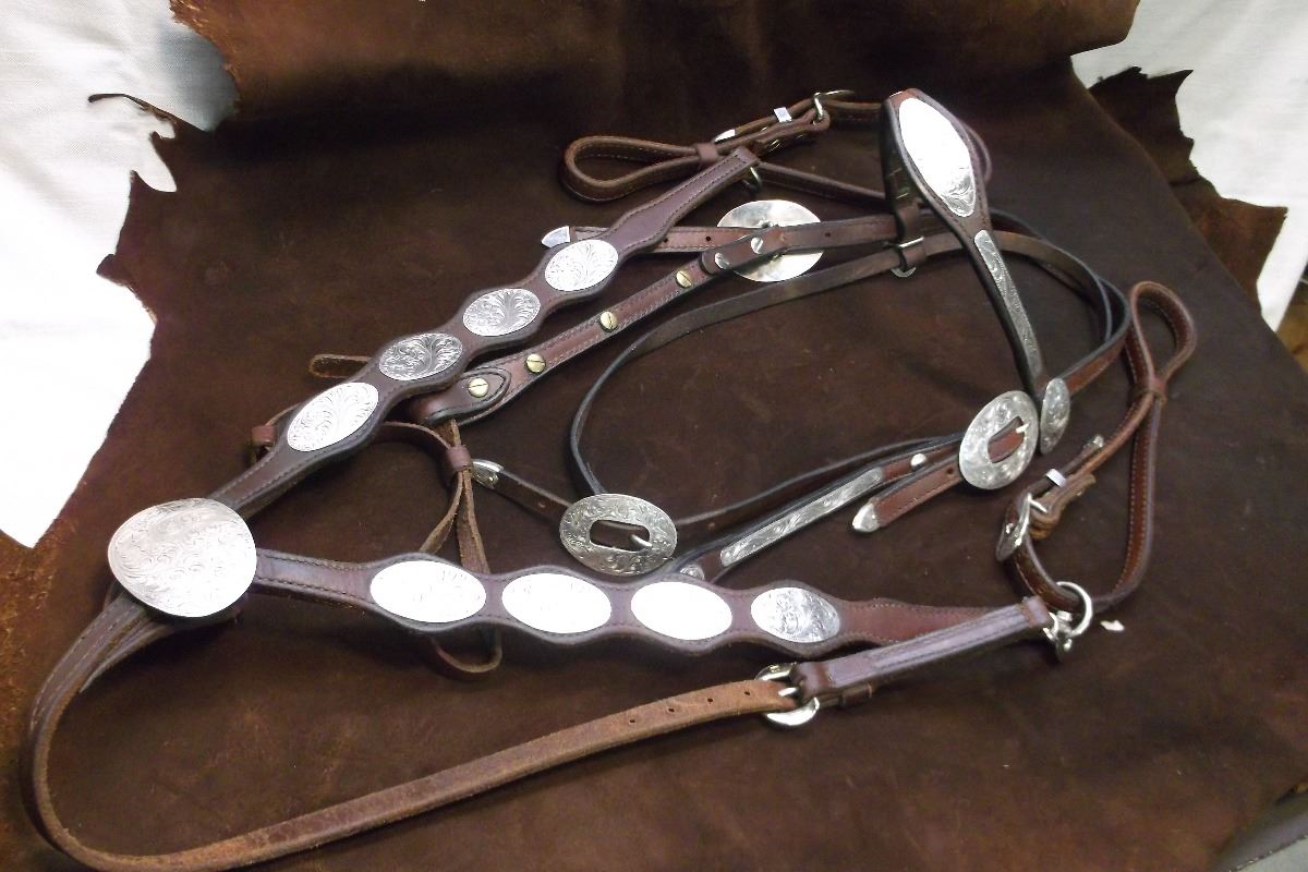 Matching Silver Headstall and Breast Collar Made by Carlos from Santa