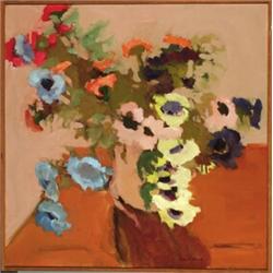 Robert (Warren) Dash (1934- ), American, PAPER FLOWERS, Oil on canvas; signed lower right, titl...