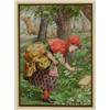 Image 1 : Kate Greenaway (1846-1901), British, RED RIDING HOOD, Watercolour; signed with initials lower l...