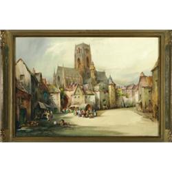 Cyril Hardy (fl. c. 1900-1940), British, CONTINENTAL MARKET SCENE, Watercolour; signed lower ri...