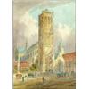 Image 1 : E** Nevil (fl.c.1890) , British, CATHEDRAL IN YPRES, Watercolour; signed lower left, titled low...