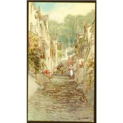 Walter Henry Sweet (1889-1943), British, CLOVELLY HIGH STREET, Watercolour; signed lower right,...