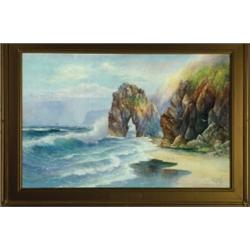 John C** Uren (1845-1932), British, ROCKY COAST CORNWALL, Watercolour; signed lower right, Si...