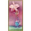 Image 1 : Helen Thornycroft (1848-1912), British, ORCHID IN A GLASS DOLPHIN VASE, Watercolour; signed low...