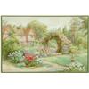 Image 1 : Maud Hollyer (fl.1900-1910), British, TUDOR COTTAGE AND COUNTRY GARDEN, Watercolour; signed low...