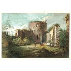 Paul Sandby (1725-1809), British, CASTLE RUINS, Watercolour and gouache; signed and dated 1799...