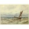 Image 1 : John Chalmers (19th/20th Century), British, FISHING BOATS WITH DISTANT FLEET, Watercolour; sign...
