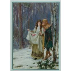 George Sheridan Knowles (1863-1931), British, LEGEND OF QUEEN ELIZABETH OF HUNGARY, Watercolour...