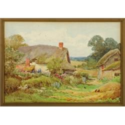 Henry John Sylvester Stannard (1870-1951) , British, DOWN BY THE FARM AT CUXHAVEN, OXFORDSHIRE,...