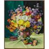 Image 1 : E.Hartley Mooney (fl. 1926-1932), British, STILL LIFE-CHRYSANTHEMUMS IN A VASE, Oil on canvas;...