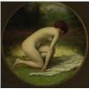 Image 1 : Allan Douglas Davidson (1873-1932), British, SOLITUDE, Oil on panel sculpted in the tondo; sign...