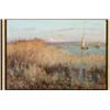 Image 1 : William James Laidlay (1846-1912), British, SAILBOATS NEARING A MARSHLAND, Oil on canvas; signe...