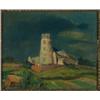 Image 1 : Arthur E. Davies (1893-1965), British, HADISCOE CHURCH, Oil on panel; signed lower left, titled...