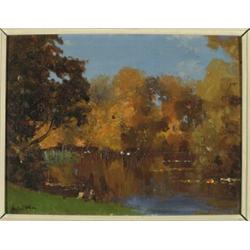 Campbell A. Mellon (1876-1955), British, HOPTON NOV. 1 AND 2, 1924, Oil on panel; signed lower...