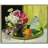 Image 1 : E** Hartley Mooney (fl. 1926-1932), British, ROSES, Oil on panel; signed lower right, titled ar...