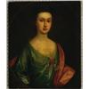 Image 1 : 17th/18th Century British, PORTRAIT OF A LADY WEARING A ROSE, Oil on canvas painted in the oval...