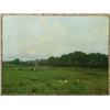 Image 1 : Alfred Fontville de Breanski (1877-1945), British, ON THE MARSHES, EVENING, Oil on canvas; sign...