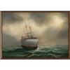 Image 1 : Tim Thompson (20th Century), British, EAST INDIAMAN OFF NORTH FORELAND, Oil on panel; signed lo...