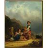 Image 1 : Attributed to William Shayer (1788-1879), British, YOUNG FISHERFOLK- ISLE OF WIGHT, Oil on pane...