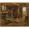 Image 1 : John A. Lomax (1857-1923), British, REPAIRING THE DOLL, Oil on canvas; signed and dated 1880 lo...