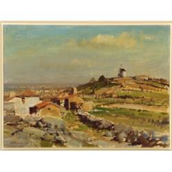 Edward Seago (1910-1974), British, OTALAYA, PORTUGAL, Oil on canvas; signed lower left, titled...