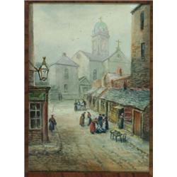 Alexander Williams (1846-1930), Irish, OLD CLOTHES SHOPS, PATRICK ST., DUBLIN, Watercolour; sig...