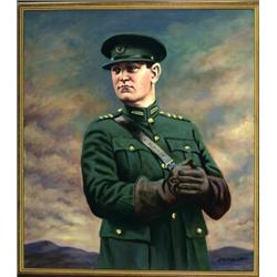 Sean McDermont (20th Century), Irish, MICHAEL COLLINS, Oil on canvas; signed lower right, 36 ...