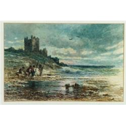 James Alfred Aitken (1846-1897), Scottish, CAMP BY CASTLE RUINS, Watercolour; signed lower left...