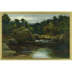 William Beattie-Brown (1831-1909), Scottish, ON THE FINDHORN, Oil on canvas; signed lower left,...