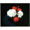 Image 1 : James Stuart Park (1862-1933), Scottish, RED AND WHITE GERANIUMS, Oil on canvas; signed twice l...