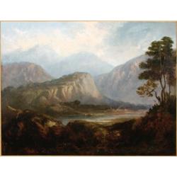 Robert Gibb (1801-1837), Scottish, MORNING IN THE HIGHLANDS, Oil on canvas; inscribed: Robert G...