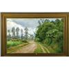 Image 1 : Johan Ulrik Bredsdorff (1845-1928), Danish, COUNTRY ROAD IN SPRING, Oil on canvas; signed with...