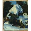 Image 1 : Peder Severin Kroyer (1851-1909), Danish, SNOW COVERED EVERGREEN, Oil on canvas; signed with in...