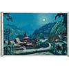 Image 1 : Leonardus Joseph Eland (1884-1954), Dutch, MOONLIT INDONESIAN VILLAGE, Oil on canvas; signed lo...