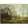 Image 1 : Cornelis Verschuur (1888-1966), Dutch, THE WOODCUTTER, Oil on canvas; signed lower left, 20"...