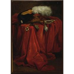 Nicolaas Pieneman (1809-1860), Dutch, AN OFFICER'S ACCOUTREMENT, Oil on canvas laid down on pan...