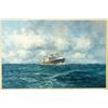 Image 1 : Marinus Johannes de Jongere (1912-1978), Dutch, CARGO SHIP IN DEEP SEAS, Oil on canvas; signed...