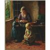 Image 1 : Bernard Pothast (1882-1966), Dutch, THE NEW TOY, Oil on canvas; signed lower right, titled to g...