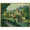 Image 1 : Felix Raoul EtevT (20th Century), French, PAYSAGE AVEC PONT, Oil on canvas; signed lower left...