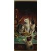 Image 1 : Johann Hartung (19th Century), German, MISCHIEVOUS KITTENS IN THE KITCHEN; KITTENS AT TEA TIME,...