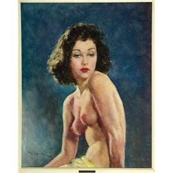 Pal Fried (1893-1976), Hungarian, VIOLETTA, Oil on canvas; signed lower left, titled verso, 3...