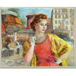 Pal Fried (1893-1976), Hungarian, EVE , Oil on canvas; signed lower left, titled verso, 24" x...