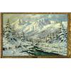 Image 1 : Laszlo Neogrady (1900-1962), Hungarian, IN THE HEART OF THE MOUNTAINS, WINTER, Oil on canvas; s...