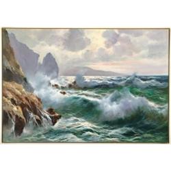 Guido Odierna (1913- ), Italian, CAPRI, Oil on canvas; signed lower right, titled and dated 62...