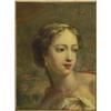 Image 1 : Manner of Rosalba Carriera (1675-1757), Italian, ELEGANT BEAUTY WITH PEARL NECKLACE , Oil on ca...