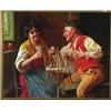 Image 1 : Antonio Zoppi (1860-1926), Italian, WINDING THE SKEIN TO AN AMUSING TALE, Oil on canvas; signed...