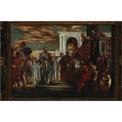 Manner of (Paolo Caliari) Veronese (1528-1588), Italian, WARRIOR BEFORE THE KING AND HIS ASSEMB...