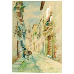 Enrique Marin Higuero (1876-1940), Spanish, TOLEDO, Watercolour; signed lower left, 30  x 21 ...