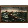 Image 1 : J**R** Miles (19th/20th Century), European, FISHING BOATS AND SHIPS IN ROUGH SEAS, Oil on canva...