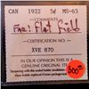 Image 2 : 5 cents 1922; ICCS MS-63. Not noted" Flat Field" or Far.